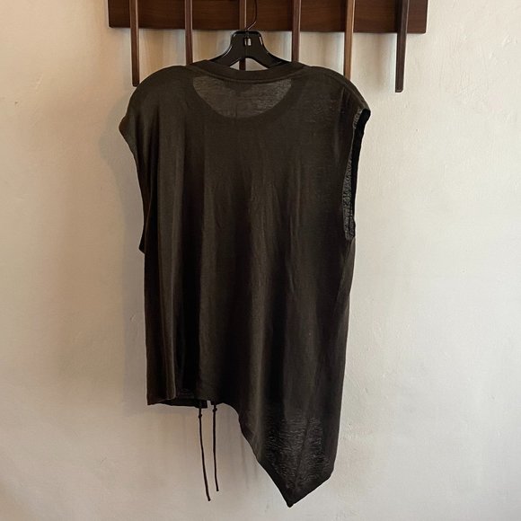 IRO Karami Linen Asymmetrical Lace-up T-shirt - Picture 2 of 7